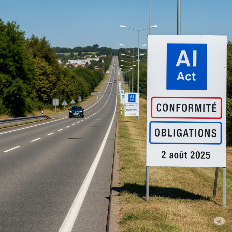 a road with signs on it