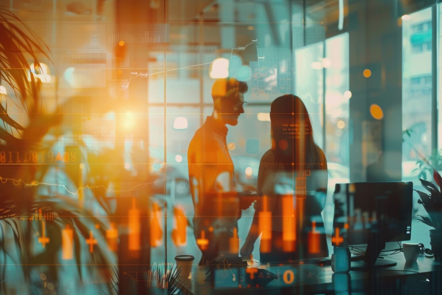 Échange entre un consultant et un dirigeant lors d'une session d'intégration de l'IA